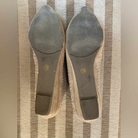 Nicole Khaki Mauve Silver Studded Shoes SIZE 7 - Picture 6 of 6